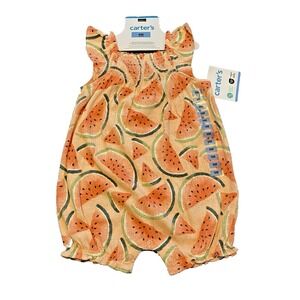 Girls Size 9M Carters Summer Romper 1-Piece Summer Outfit Watermelon New